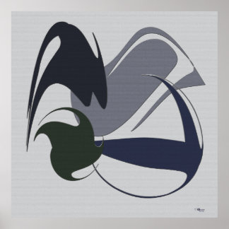 Abstract Chic: Blue Moon Poster