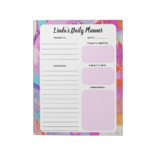 Abstract Chic Daily To-Do List Notepad