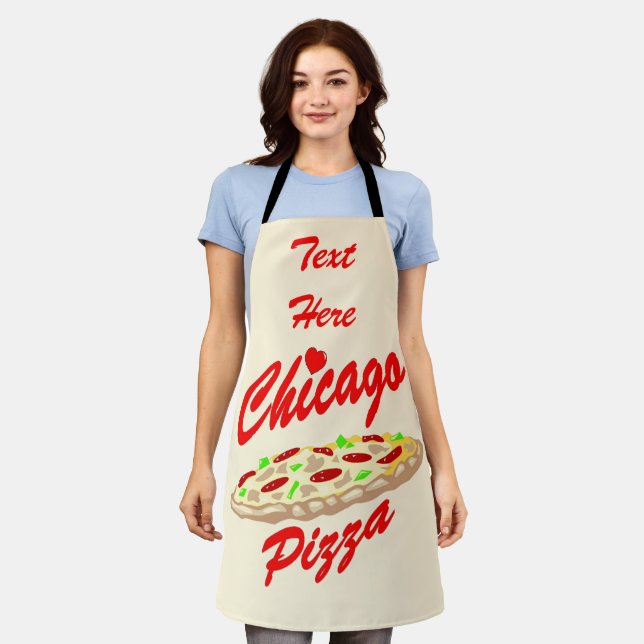 Abstract Chicago Design add text, Apron (Worn)