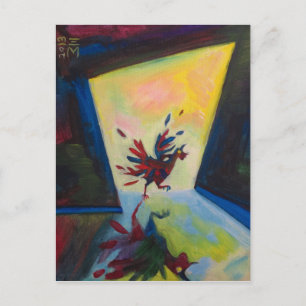 Abstract Chicken Postcard