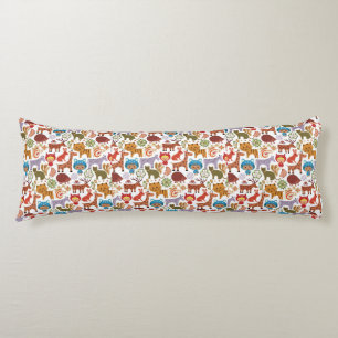 Abstract Child and Animals Pattern Body Cushion