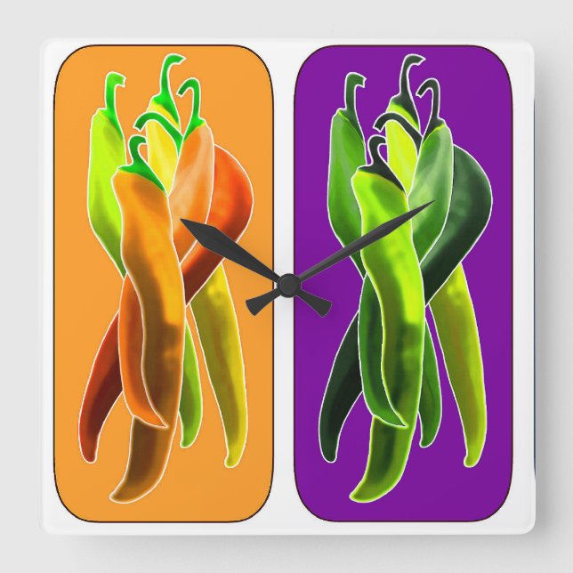 Abstract Chiles Wall Clock (Front)
