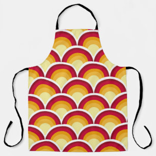 Abstract chinese, japanese scaly skin mythical fa apron