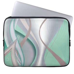 Abstract Chocolate Mint Tornado Laptop Sleeve