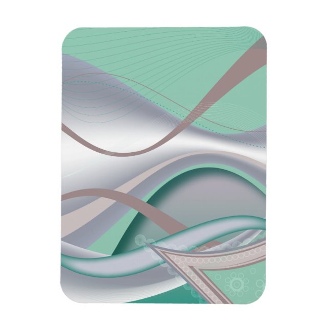 Abstract Chocolate Mint Tornado Magnet (Vertical)