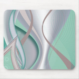 Abstract Chocolate Mint Tornado Mouse Mat