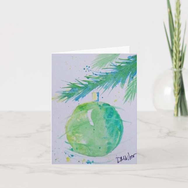 Abstract Christmas Ball Christmas Card (Front)