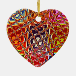 Abstract Christmas Colours Collection. Ceramic Tree Decoration