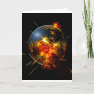 Abstract Christmas Decoration Ball Holiday Card