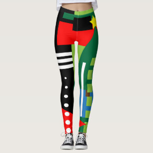 Abstract Christmas Design Leggings