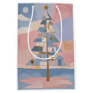 Abstract Christmas Geometry Medium Gift Bag
