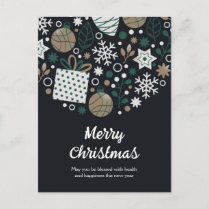 Abstract Christmas Holiday Postcard