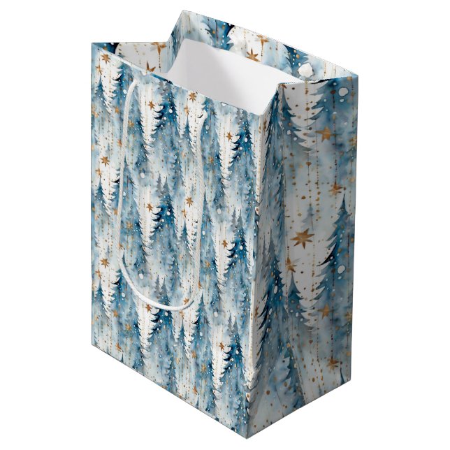 Abstract Christmas  Medium Gift Bag (Front Angled)