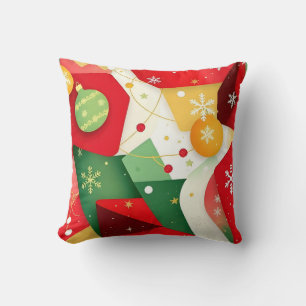 Abstract Christmas Pattern Cushion