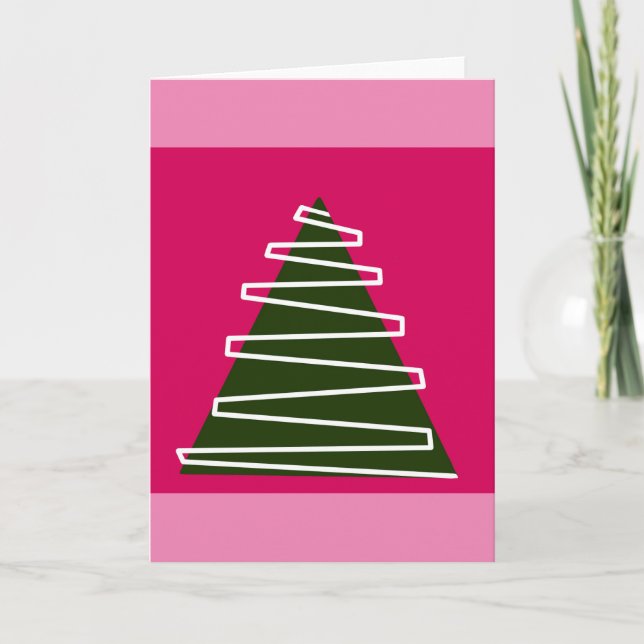 Abstract Christmas tree card (Front)