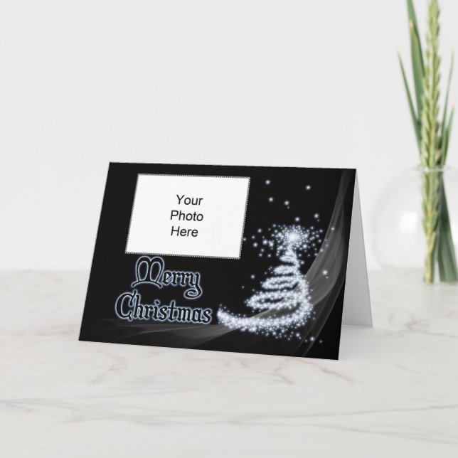 Abstract Christmas tree Photo Card (Front)