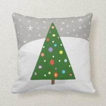 Abstract Christmas Tree Winter Landscape