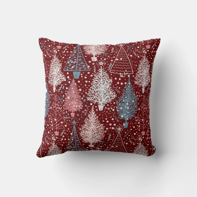 Abstract Christmas Trees Pattern 3 Cushion (Back)