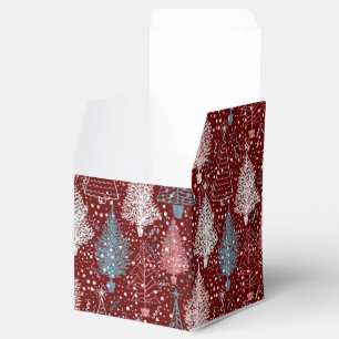 Abstract Christmas Trees Pattern 3 Favour Box