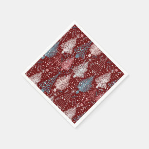 Abstract Christmas Trees Pattern 3 Napkin