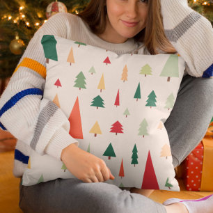 Abstract Christmas trees scandinavian pattern Cushion