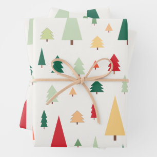 Abstract Christmas trees scandinavian pattern Wrapping Paper Sheet