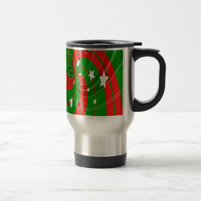abstract christmas xmas pattern travel mug (Right)