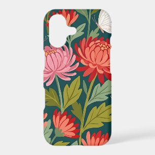 Abstract Chrysanthemums Butterflies iPhone Cases