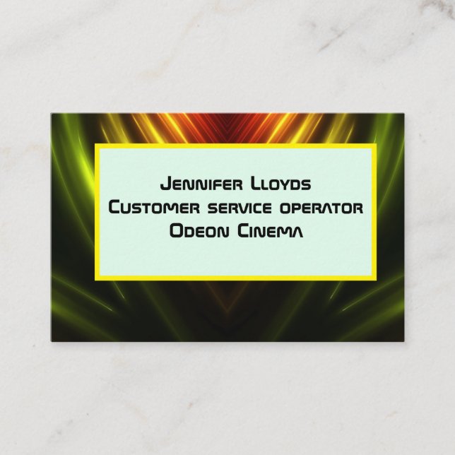 Abstract cinematic business card (Front)
