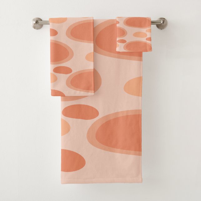 Abstract Circle Art  Bath Towel Set (Insitu)