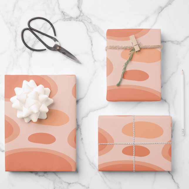 Abstract Circle Art Wrapping Paper Sheet (Front)