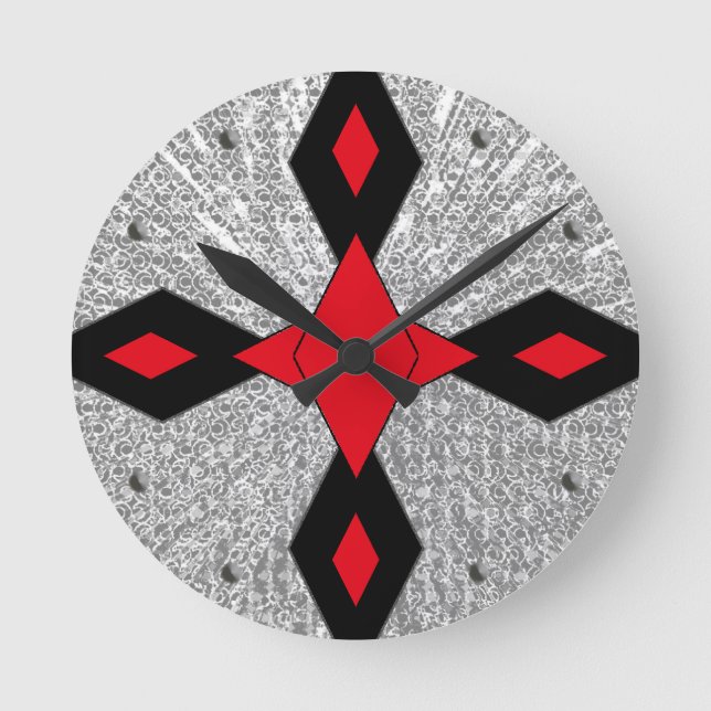 abstract circle chaos modern wall clock (Front)