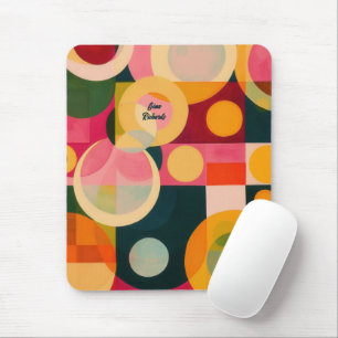 Abstract Circle Design Mouse Mat