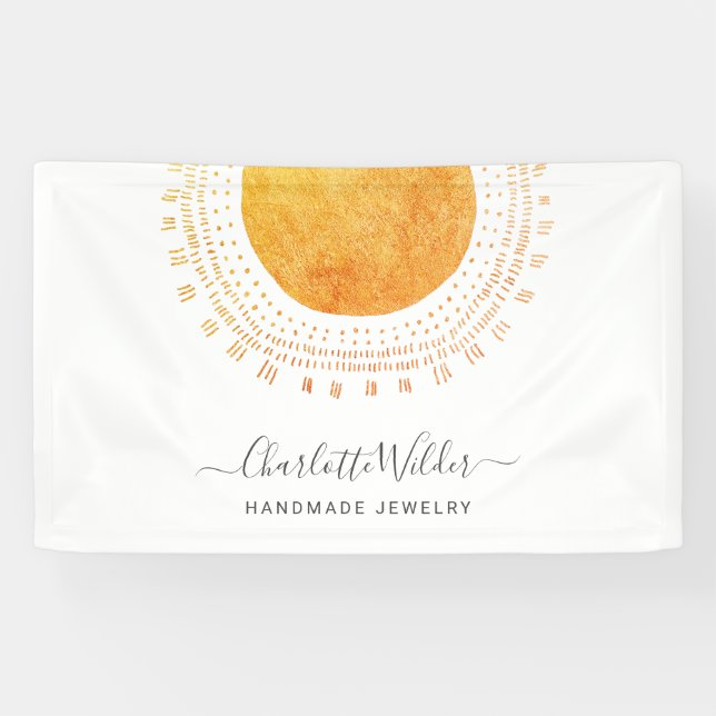 Abstract Circle Handmade Jewellery Business Banner (Horizontal)