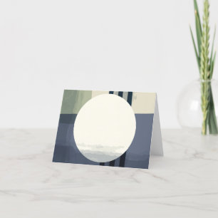 Abstract circle painting art thank you card