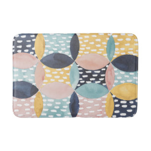 Abstract Circle Pattern Bath Mat