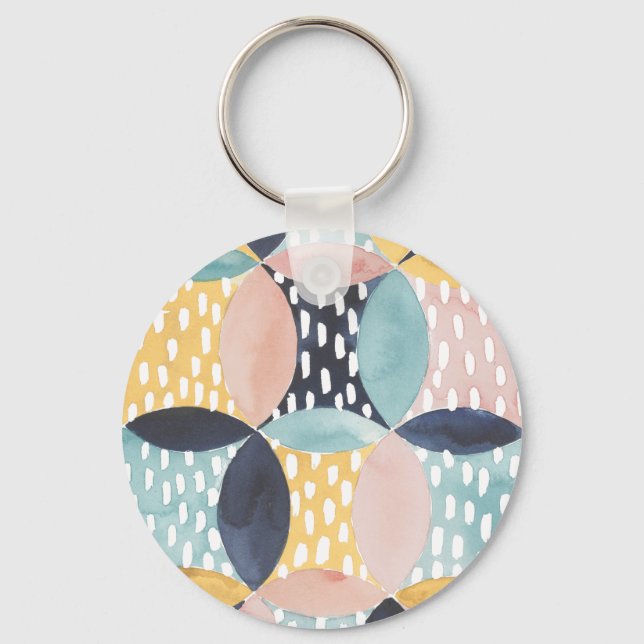 Abstract Circle Pattern Key Ring (Front)