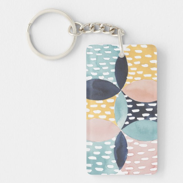 Abstract Circle Pattern Key Ring (Front)