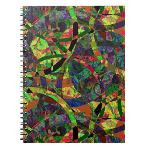 Abstract Circle Pattern Spiral Photo Notebook