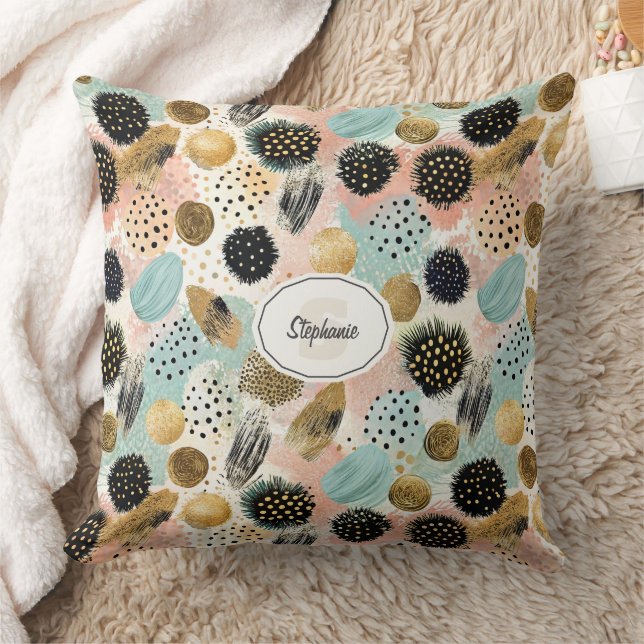 Abstract Circle Pattern -with Glitter & Speckles 2 Cushion (Blanket)