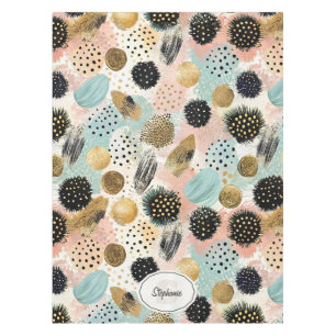 Abstract Circle Pattern -with Glitter & Speckles 2 Tablecloth