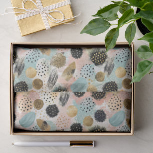 Abstract Circle Pattern -with Glitter & Speckles 2 Tissue Paper