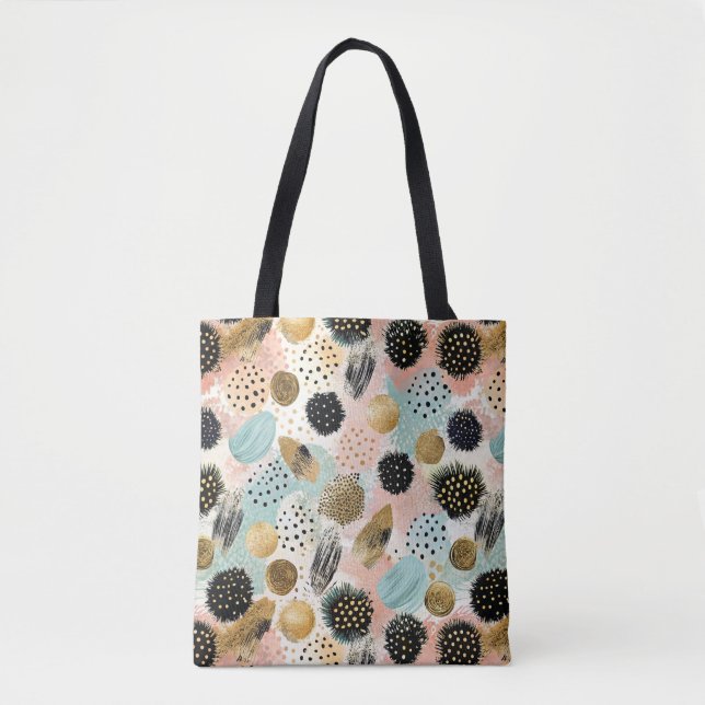 Abstract Circle Pattern -with Glitter & Speckles 2 Tote Bag (Front)