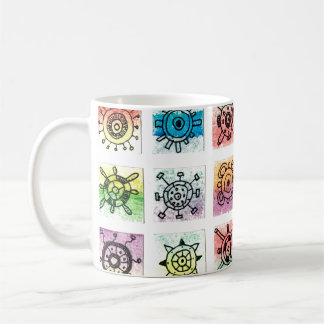 Abstract Circle Shapes Designs Illustration Coffee Mug