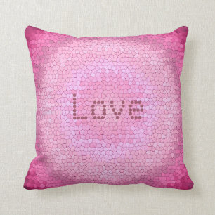 Abstract circle vitrage pink texture. cushion