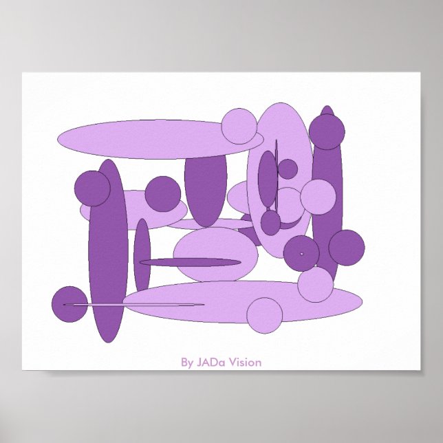 Abstract Circles and Ovals Poster (Front)