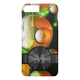 Abstract circles and personalised monogram iPhone 8 plus/7 plus case