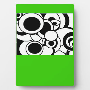 Abstract Circles Art Plaque (Green)
