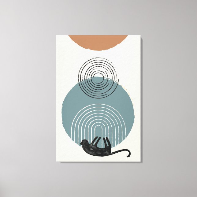 Abstract circles Cat 2 Canvas Print (Front)