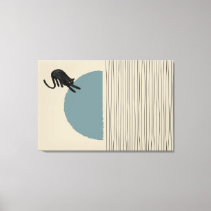 Abstract circles Cat 3 Canvas Print